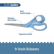 Hello Hobby 9 Bent Fabric Dressmaker Scissors with Ergonomic Handle