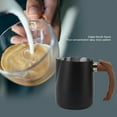 thumbnail image 3 of Milk Frothing Pitcher, 304 Stainless Steel Coffee Bar Espresso Machine Accessories, Coffee Tools Cup with Dripless , Handle, Inner Scale for Latte Art, Frothing Milk, Espresso, 3 of 8