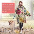 thumbnail image 4 of Wearable Oversized Blanket,Pioneer Flower Floral Print Pattern Wearable Blanket Hoodie for Adults,Cozy Hooded Blankets with Super Pockets,Super Warm Fuzzy Pullover for Women & Men, 4 of 6
