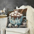 thumbnail image 2 of YINGXI Let's Get Cozy Throw Pillow Covers, Holiday Cushion Case Decoration for Sofa Couch 22x22in, 2 of 5