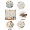 thumbnail image 6 of Throw Pillow Covers, Orange Blue Pumpkins Fall 16x16 Pillow Covers for Couch/Sofa/Bed, Thanksgiving Rustic Maple Leaf Decorative Square Linen Cushion Pillowcase for Home Decor, 6 of 9