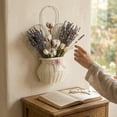 thumbnail image 6 of Darzheoy Scalloped Wall Basket, Plastic Vine-Inspired Woven Wall Mounted Vase, No Drilling Required Flower Basket Hanging Pot, Suitable for Living Room, Garden, Patio, Home, Wall Decor, 6 of 9