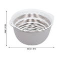 thumbnail image 1 of Bdday Storage Containers Basket Drainageage Double Basket Of Vegetables Plastic Bowl for Washing Vegetables Cooking Home-Made Fruit Platter Plastic Basket, 1 of 5