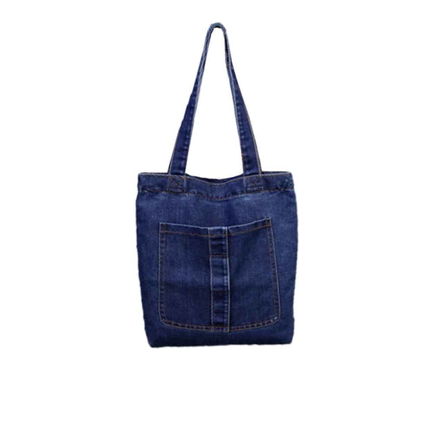 Bolso de lona para mujer Bolso de mano de gran capacidad para compras de mezclilla Bolso de hombro de libro para estudiantes Mochila tholdsy BB2810-06