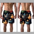 thumbnail image 3 of luoweisi Men's Beach Shorts Quick Dry Swim Trunks with Mesh Lining Vintage Teapot M, 3 of 5