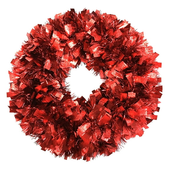 Brite Star 15 inch Embossed Elegance Tinsel Wreath, Red