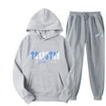 thumbnail image 4 of 2023 New Blue TRAPSTAR Letter Print Men‘s Sweatshirt Trendy Men‘s Fleece Hoodie Set, 4 of 6