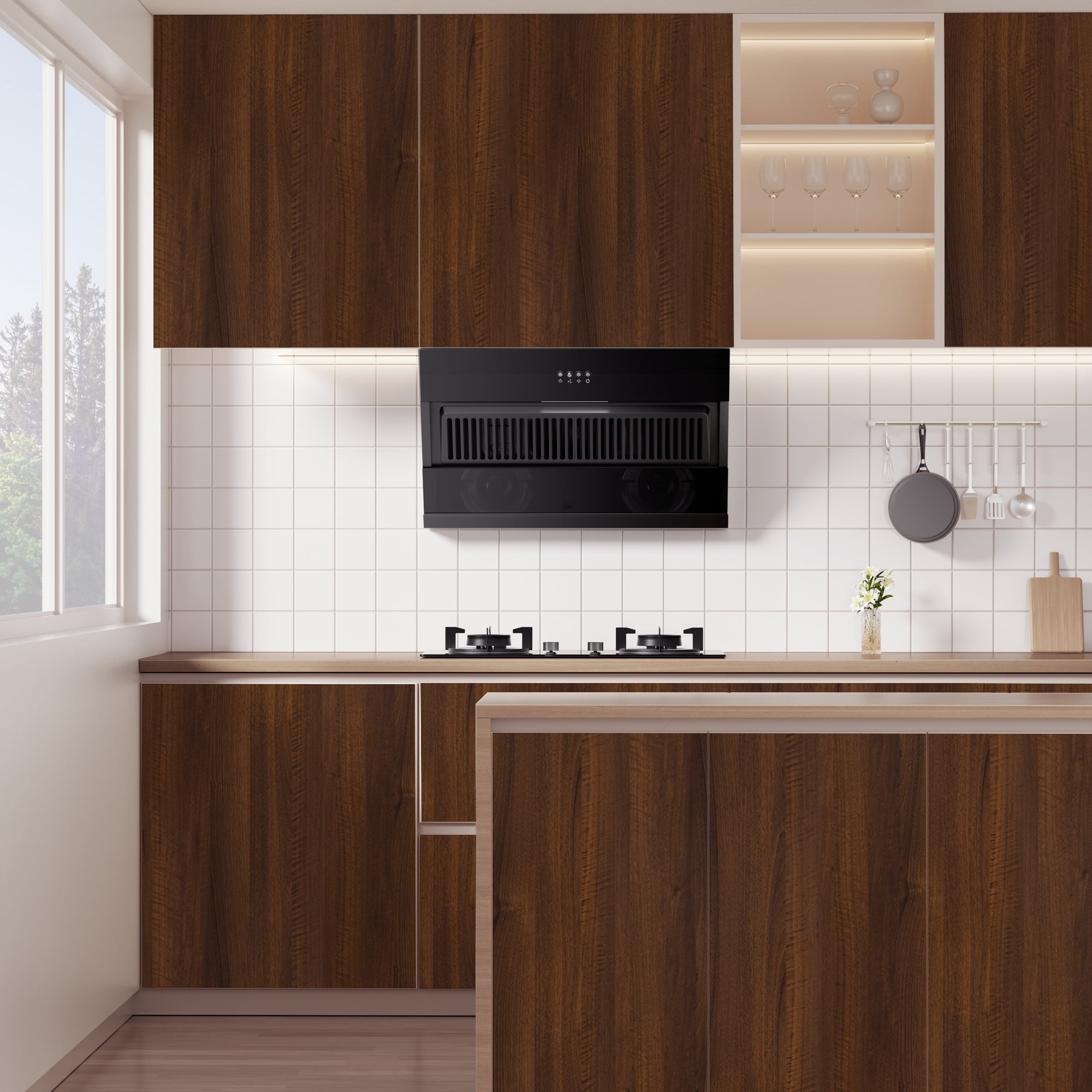 Abyssaly Peel and Stick Wallpaper 15.7 in×118.1 in Modern Wall Paper Wood Self-Adhesive Removable Wallpaper