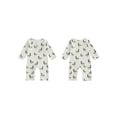 thumbnail image 2 of BemeyourBBs Western Baby Boy Clothes Newborn Baby Boy Duck Cowboy Outfit One Piece Ribbed Romper Long Sleeve Duck Cow Print Button Casual Spring Summer Fall Winter Jumpsuit, 2 of 8