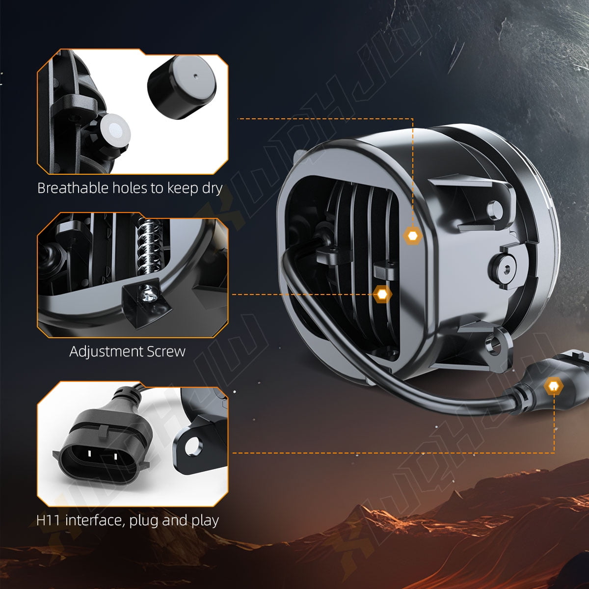 LED Bumper Clear Fog Light FOR Jeep Renegade 2015 2016 2017 2018 Driving Lamps