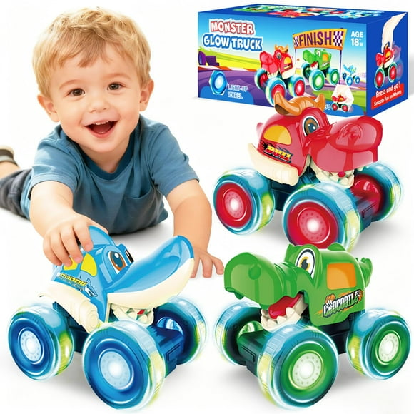 Monster Truck Toys BOLZRA de 1 a 3 años con tiburón toro y cocodrilo