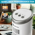 thumbnail image 5 of Comfort Zone 12 in. Oscillating Desktop Tower Fan, Electronic Touch Switches, White, 5 of 8
