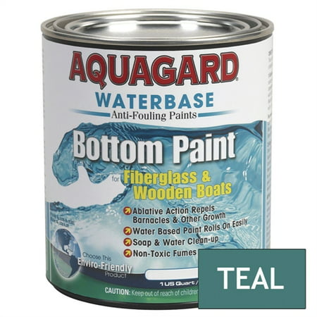 RJE International Aquagard Waterbased Anti-Fouling Bottom Paint - 1Qt - Teal