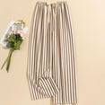 thumbnail image 2 of hoksml Women's Striped Pajama Pants with Bow Tie, Soft Wide Leg Lounge Pants Elastic Waist for Sleep and Relax, 2 of 3