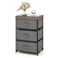 thumbnail image 1 of Gymax 3 Drawers Dresser Fabric Storage Tower Organizer Unit Tall Nightstand Side Table, 1 of 10