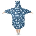 thumbnail image 2 of Artistic Ice Cubes ﻿Wearable Blankets Hoodie Oversize Sherpa Wearable Soft Blanket Warm Cozy 3-14 Age, 2 of 7