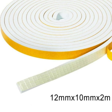 

Mduoduo Weather Seal Strip 2M Rubber Seal Weather Strip Foam Sticky Tape Door Draught Excluder