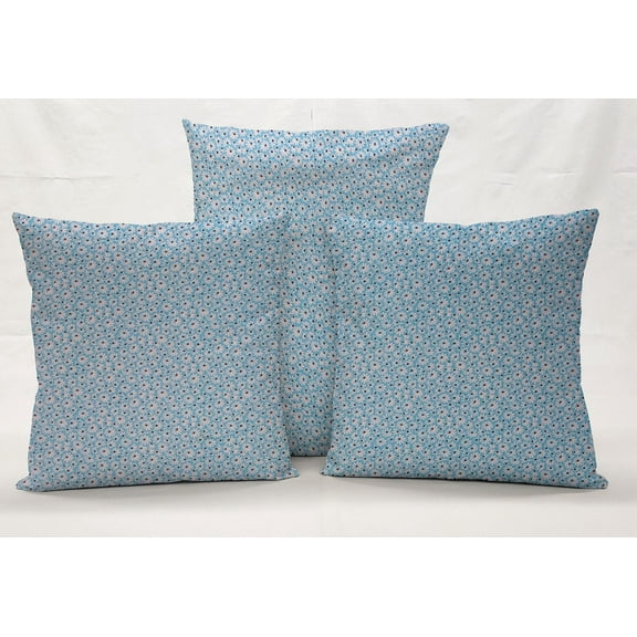 Crazy for Daisies Pillowcase / Pillow Cover by Penny's Needful Things (12 x 12) (Ice Blue)
