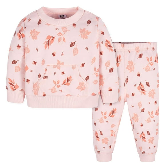 Gerber - 2pc Sweatshirt+Pants - Orange Foliage- 0-3M