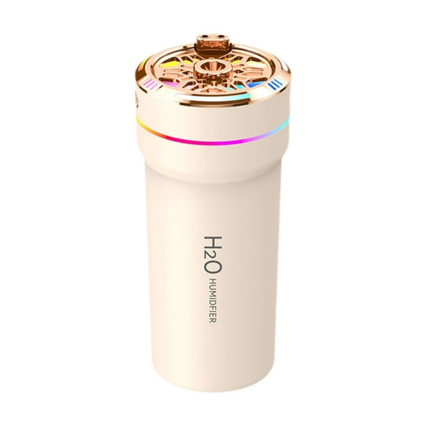 Humidificador de aire inteligente USB para coche, 300 ml, 7,2 x 16 cm, compacto y multifuncional para oficina Caqui