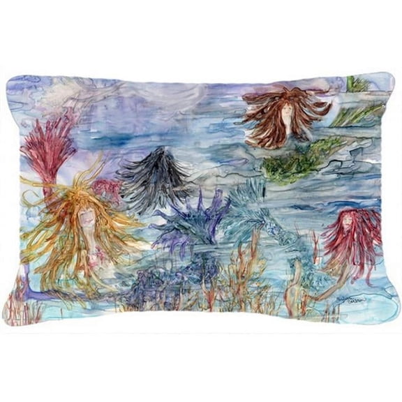 Abstract Mermaid Water Fantasy Fabric Decorative Pillow