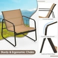 thumbnail image 4 of Spaco 3 Pieces Patio Conversation Set , Deluxe Outdoor Patio with Breathable Fabric and Tabletop-Brown, 4 of 7
