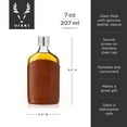 thumbnail image 4 of Viski Parker Leather- Wrapped Flask for Liquor, Whiskey Flask 7 oz Set of 1, 4 of 8