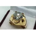 thumbnail image 2 of 4Ct Round Cut Lab Created Diamond Men's Engagement Ring 14K Yellow Gold Finish, 2 of 3