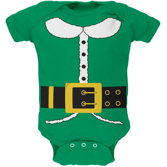Old Glory Holiday Elf Costume Short Sleeve Baby One Piece