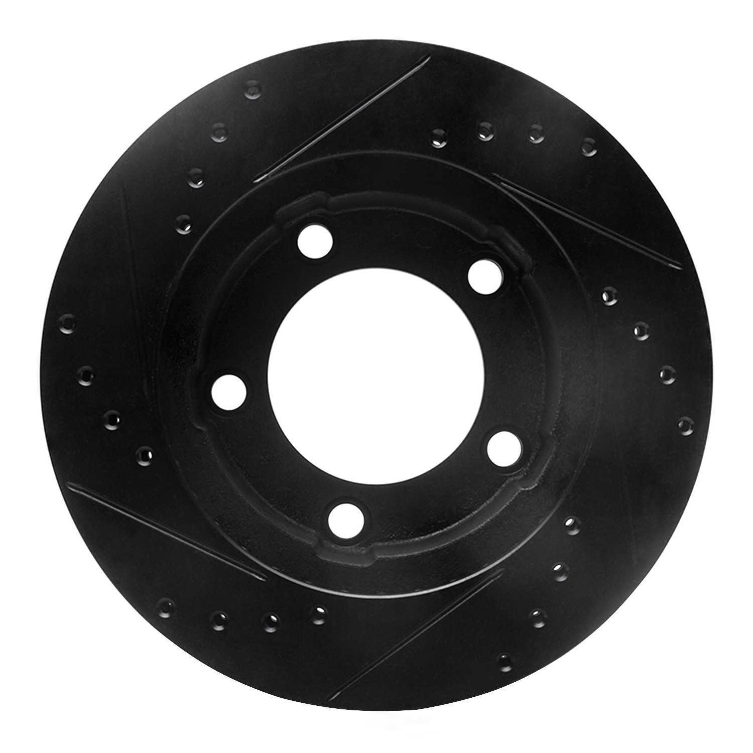 Dynamic Friction Company 633-40057R DFC Brake Rotor - Drilled And Slotted - Black