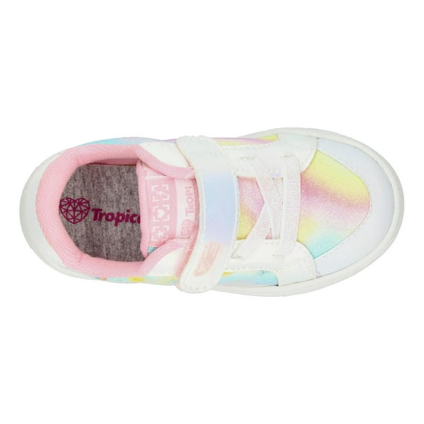 Tenis Tropicana Multicolor Velcro Cintas Elásticas Para Niña