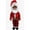 Red, variant on Dress Up America Santa Claus Costume for Adults - Christmas Santa Mascot | Unisex