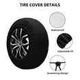 thumbnail image 2 of Yiaed Blue Viper Snake Print Tire Wheel Cover, Waterproof Spare Tire Cover Fit for Jeep, Truck,Trailer, RV, SUV, Camper and Most Vehicle-14 inch, 2 of 6