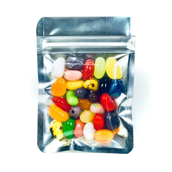 100 Pack 3 1/4" X 4 1/4" Mylar Mini Resealable Food Storage Bags Strong 4 Mil