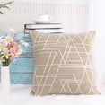 thumbnail image 4 of PiccoCasa 18"x18" Polyester Sofa Throw Pillow Cover, Camel, 4 of 10