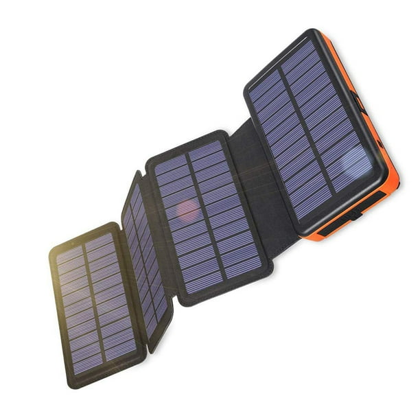 Durecopow 30000mAh Solar Charger 4 Panels Detachable, Portable Solar