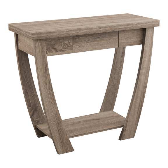 24/7 Shop At Home Rift Modern Wood 1-Drawer Console Table in Light Oak