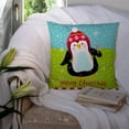 thumbnail image 3 of Carolines Treasures VHA3015PW1414 Merry Christmas Happy Penguin Fabric Decorative Pillow  14Hx14W multicolor, 3 of 4