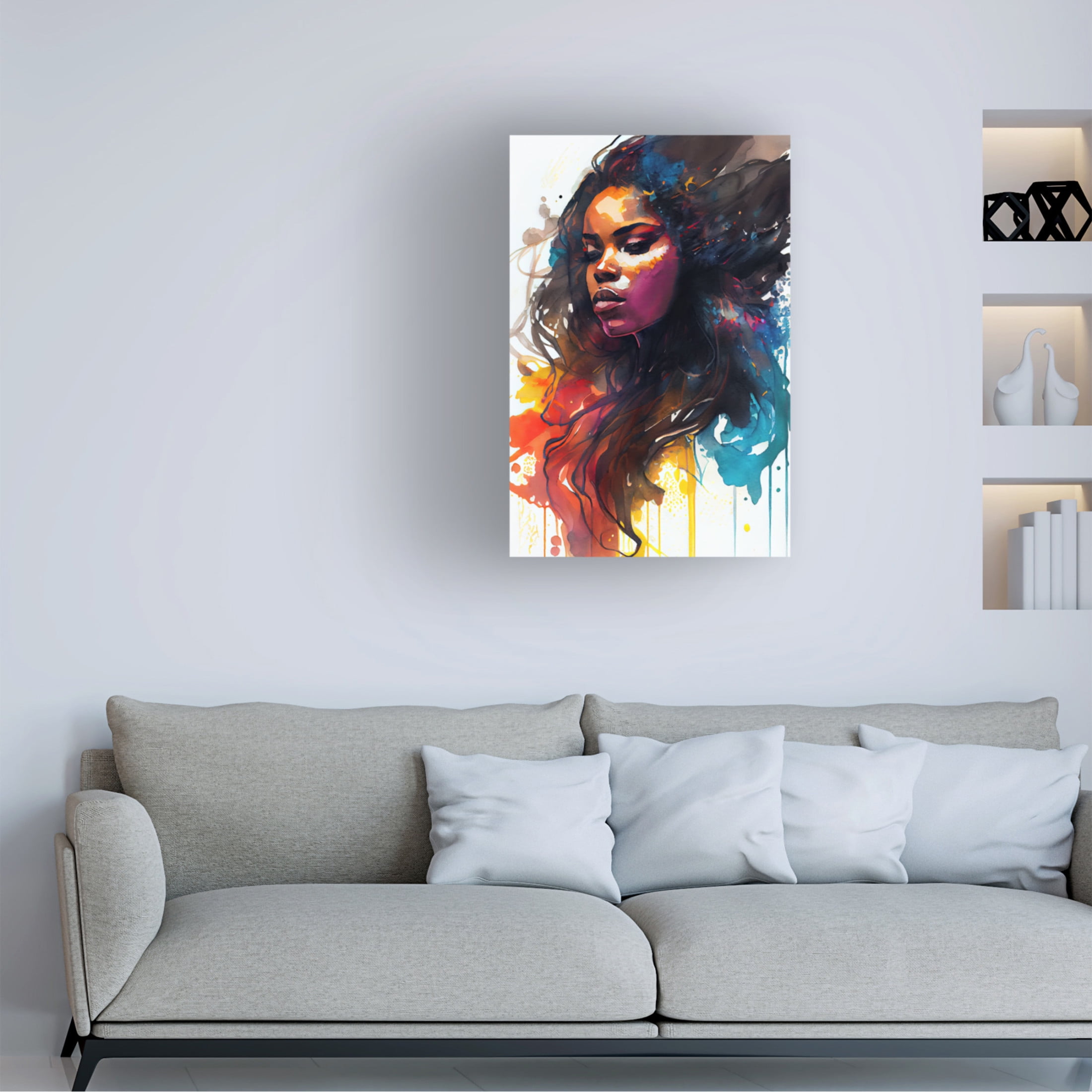 Canvas Wall Art - Sasha 'Rise V' Wall Art for Living Room, Bedroom, or Office Décor by Trademark Fine Art - 12 x 19 Inches