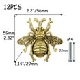 thumbnail image 2 of HEVSTIL 12 Pack Bee Shape Cabinet Knob,Nature Theme Single Hole Pulls Vintage Matte Gold Pewter Cabinet Knobs for Cabinet Dresser Knobs Furniture Door,Antique Gold C106, 2 of 3