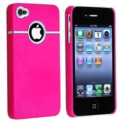 Massage faillissement zak Importer520 Snap-on Chrome Hole Rear Rubber Coated Case compatible with  Apple® iPhone® 4 / 4S (AT&T, Verizon, Sprint) Hot Pink - Walmart.com