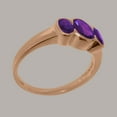 thumbnail image 3 of LBG British Made 10k Rose Gold ring with Natural Amethyst Womens Engagement Ring - 33 size options - Size 11, 3 of 6