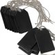 thumbnail image 1 of Wooden Chalkboard Tags with Hanging Rope - 20Pcs Mini Message Signs for Gift Wrapping, Wine Bottles, 1 of 5