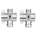 GARENAS 1/2 inch Three Way TAdapter Valve for Toilet Bidet Shower Head
