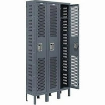 Infinity Heavy Duty Ventilated Steel Locker - Gray - 12 x 12 x 72 in.