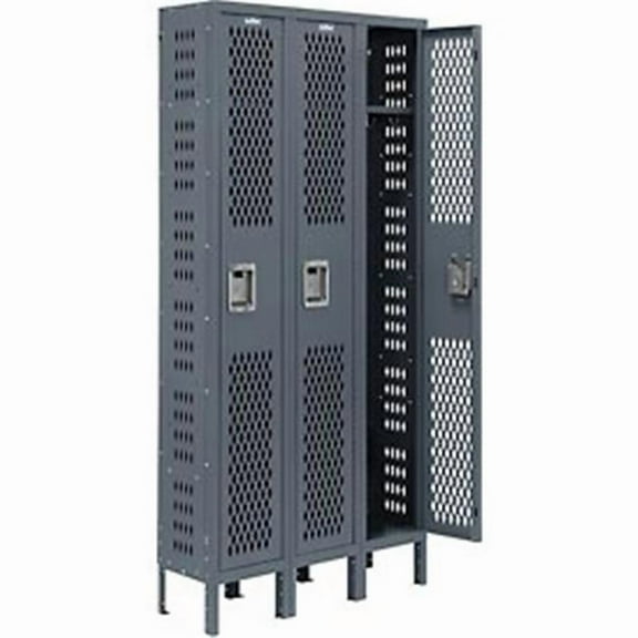 Infinity Heavy Duty Ventilated Steel Locker - Gray - 12 x 12 x 72 in.