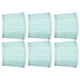 thumbnail image 3 of Juego de 6 lámparas de pared E14 con pantalla de tela y borde dorado en color azul claro, 3 of 8