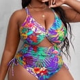 thumbnail image 2 of Delconic Plus Size Bikini Swimsuit for Women, Backless Sexy Bathing Suit, Slim Fit Swimwear, 2 of 4