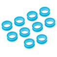 thumbnail image 1 of Seitruly 10x Barber Hairdressing Shears Scissors Finger Inserts Grips  Ring plantillas de cejas Azul claro 10 piezas, 1 of 1