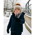 thumbnail image 4 of 2 Pairs Kids Fleece Lined Gloves Winter Thick Warm Thermal Cable Knit Gloves for 6-10 Years Boys Girls, 4 of 6
